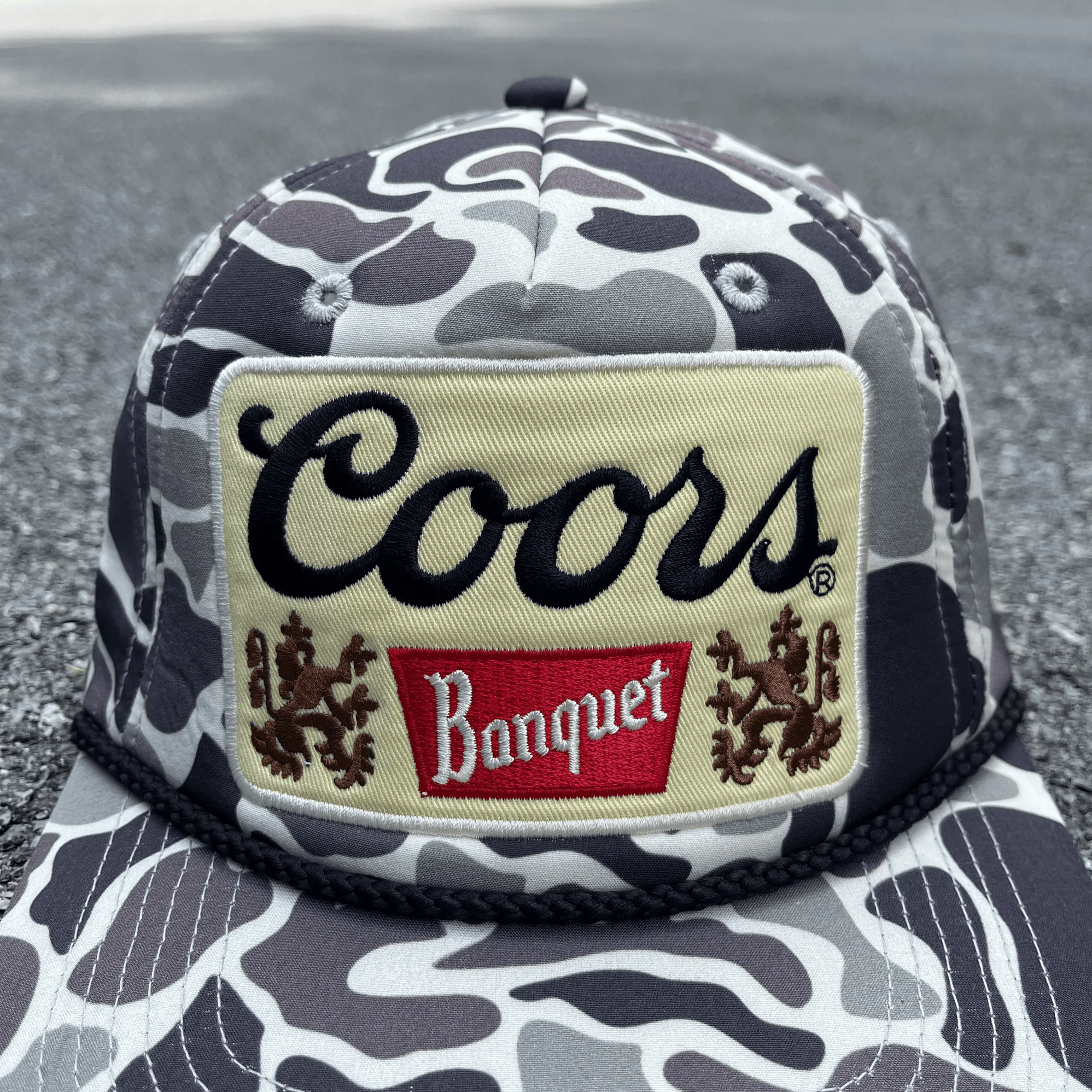 Coors Banquet Retro Vintage Camo Rope-brim SnapBack Hat - Image 2