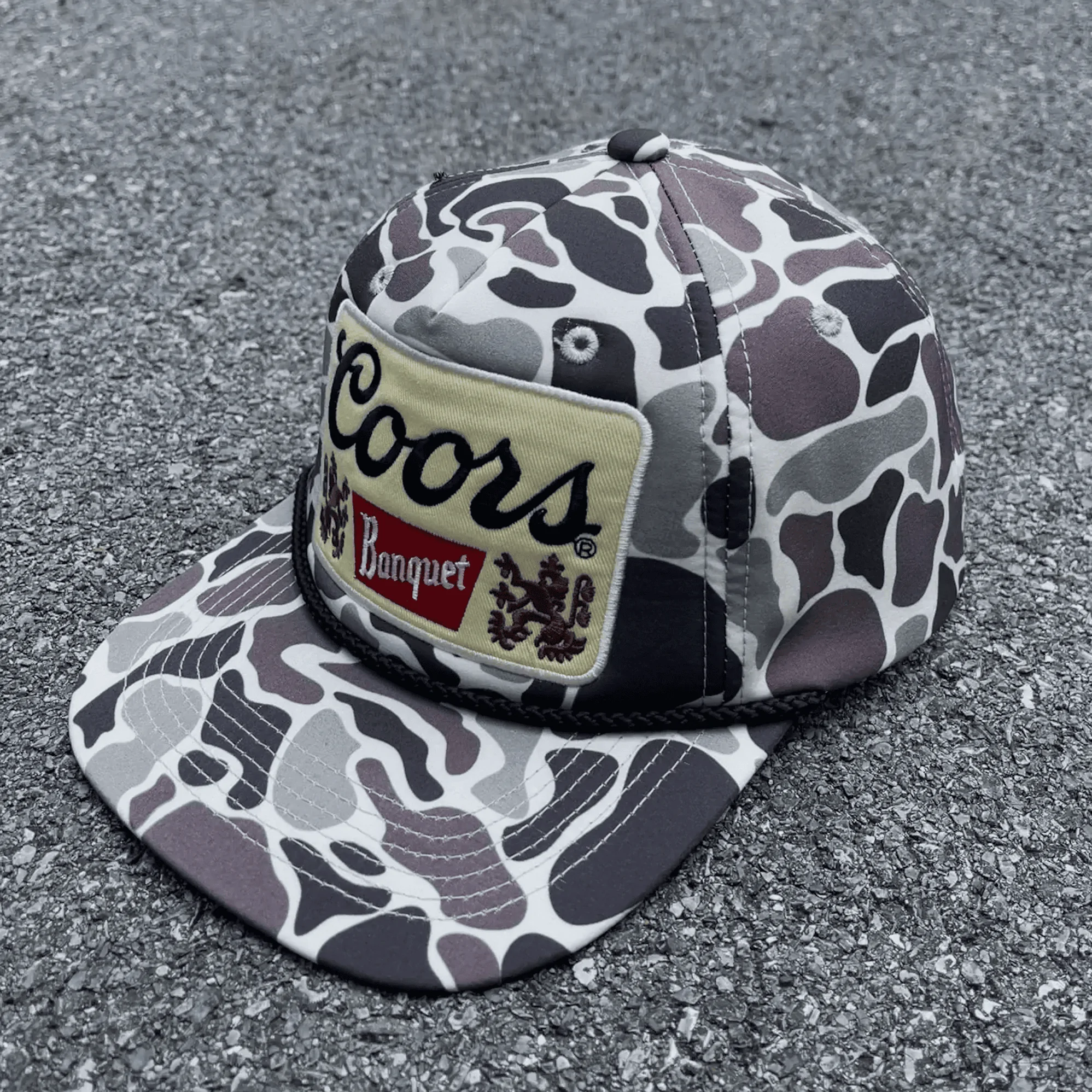Coors Banquet Retro Vintage Camo Rope-brim SnapBack Hat - Image 4
