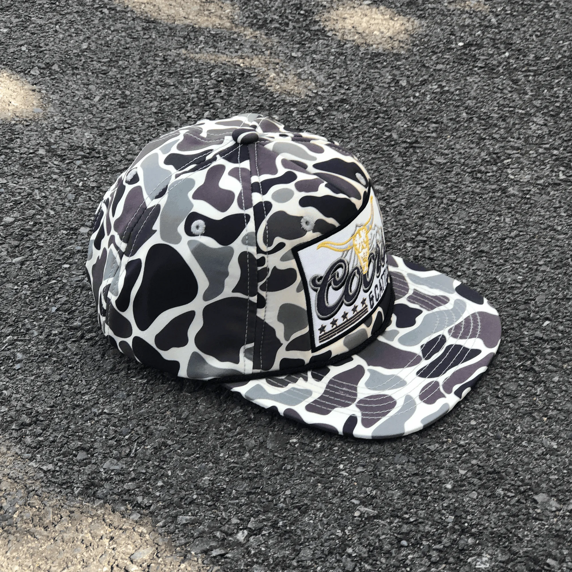 Coors Cattle Retro Vintage Camo Rope brim Snapback Hat - Image 2
