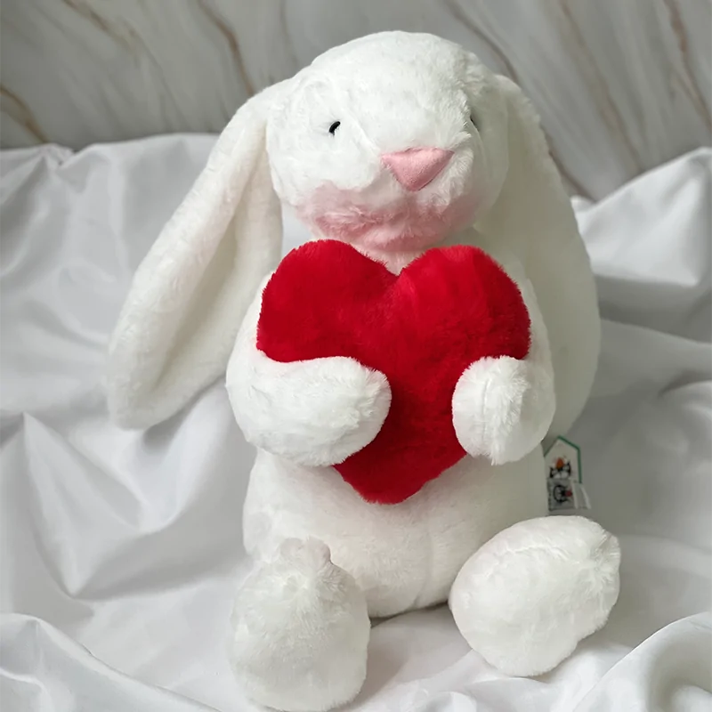 Jelly Cat Bunny Holding Red Heart - Image 4