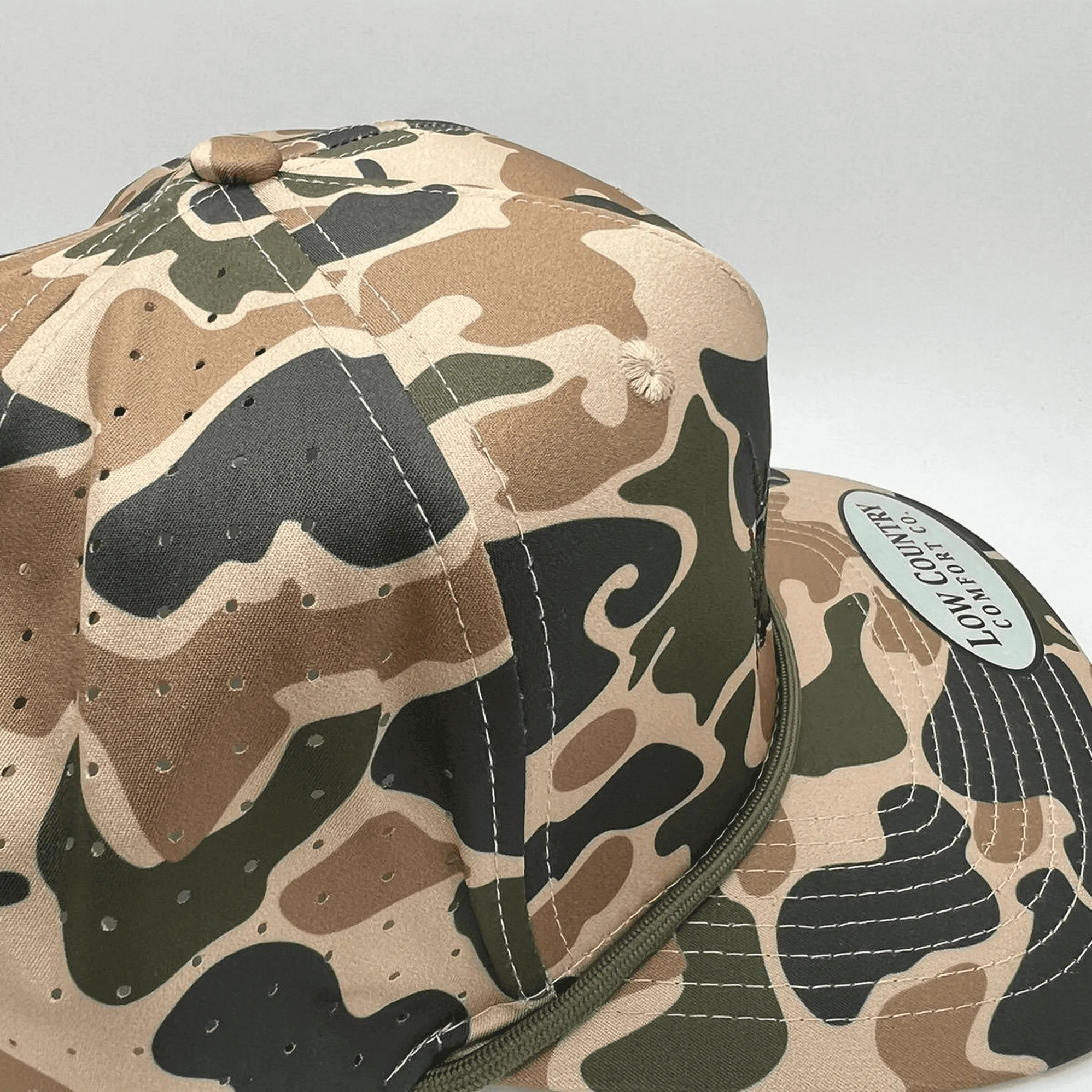 Lab Duck Old School Camo 5 panel performance rope hat by Riverbed Threads - Image 4