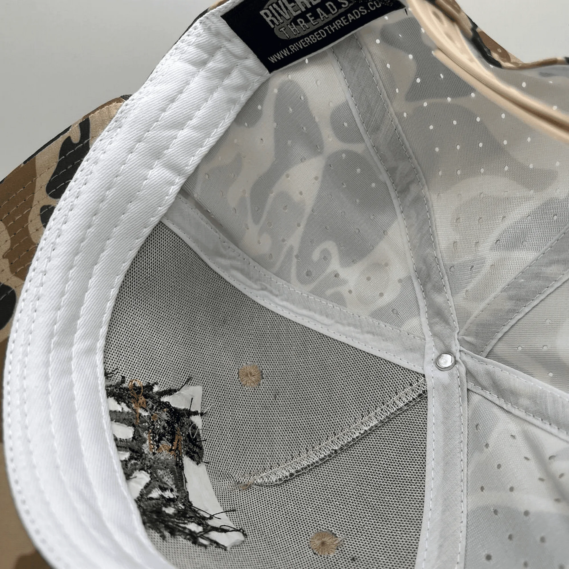 Lab Duck Old School Camo 5 panel performance rope hat by Riverbed Threads - Image 3