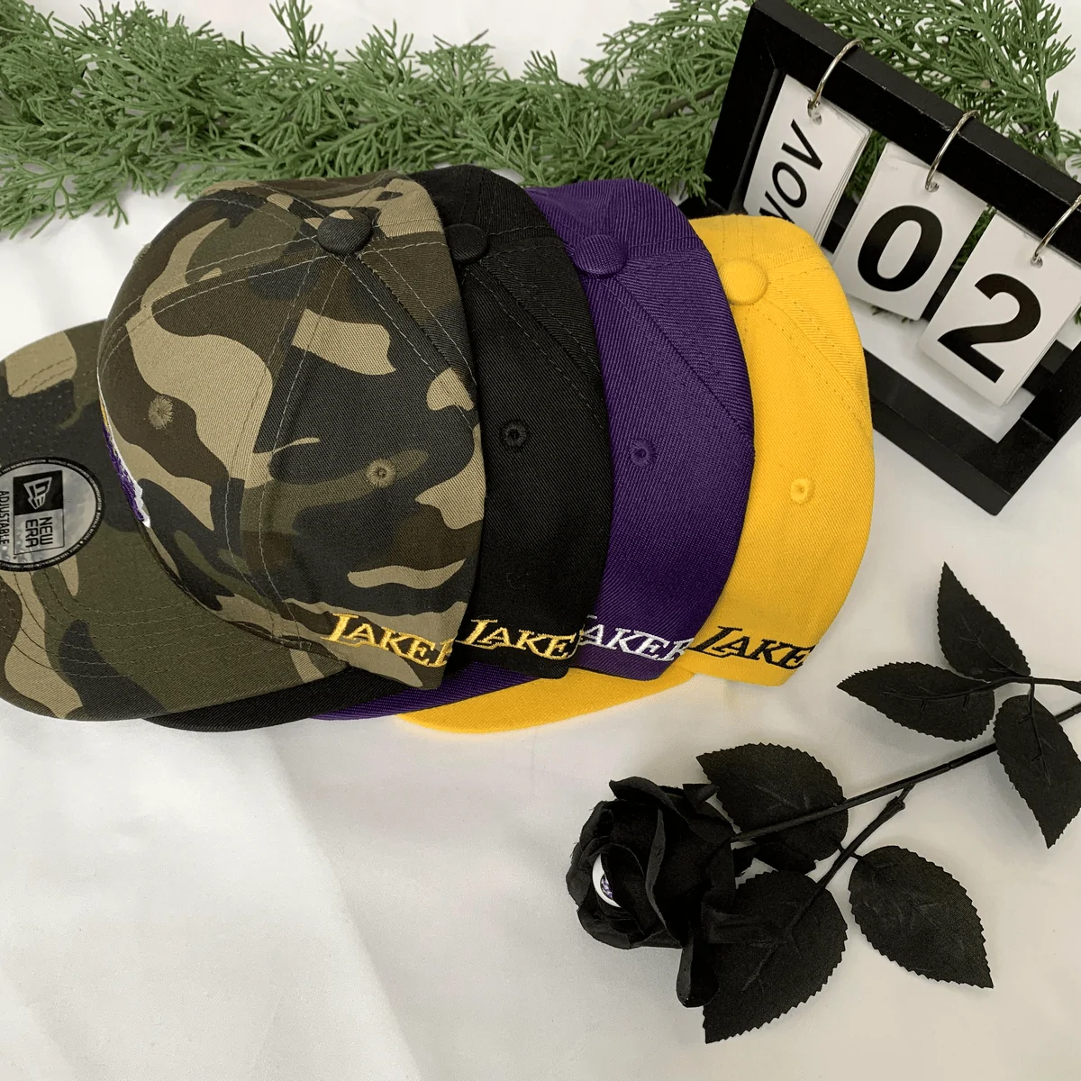 Los Angeles Lakers Hat Cap Fitted Mens New Era 59th Black NBA HWC Sports - Image 14