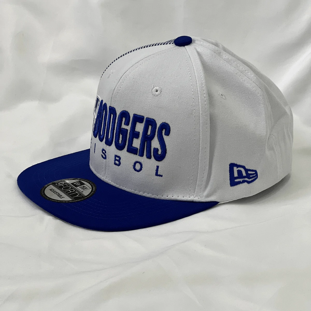 LOS ANGELES DODGERS MEN'S WHITE BLUE 9FIFTY NEWS ERAS MLB SNAP BACK CAP NEW - Image 2